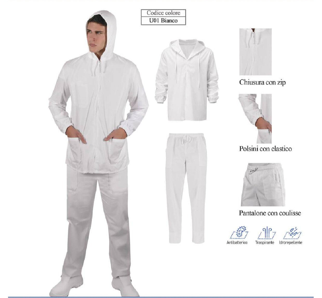 Divisa con cappuccio unisex