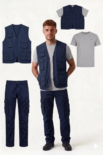 Kit da Lavoro Completo ( Gilet Multitasca + Pantalone + T-shirt )