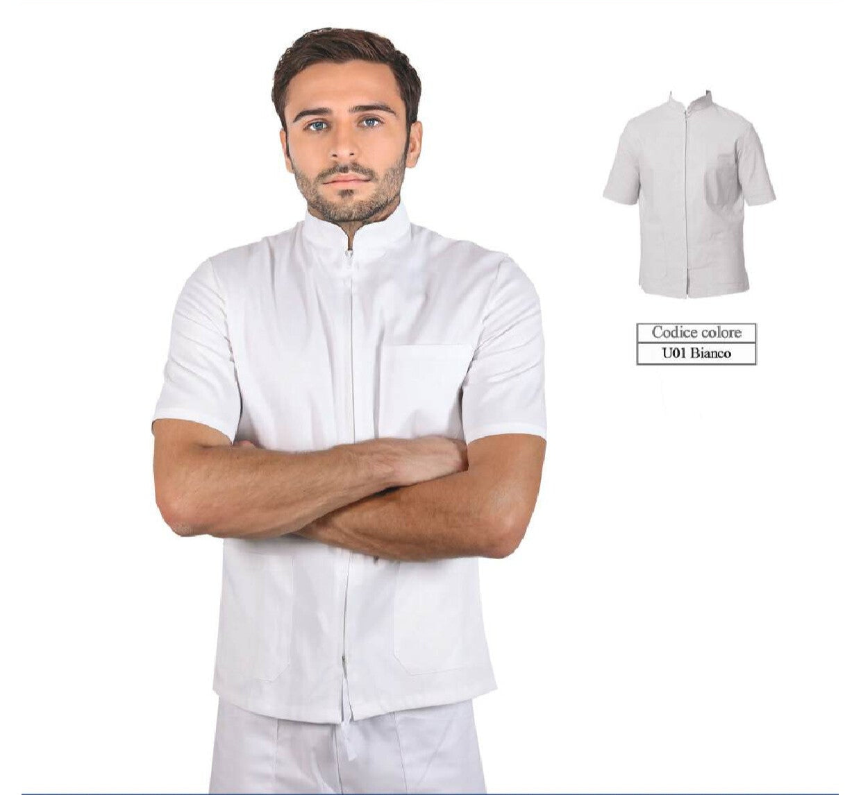 Casacca sanitaria bianca unisex