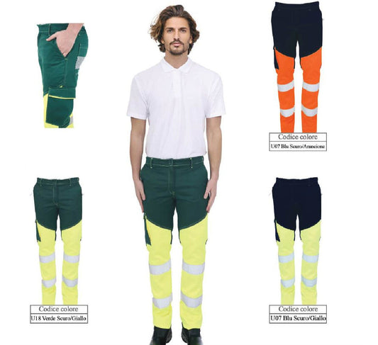 Pantalone catarifrangente multicolore
